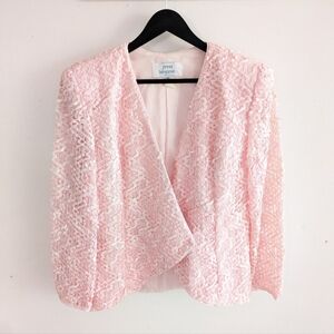 Pink Vintage 80's sequin blazer jacket size 10
